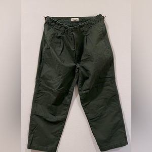 Madewell Pleated Pants - Green Size 33